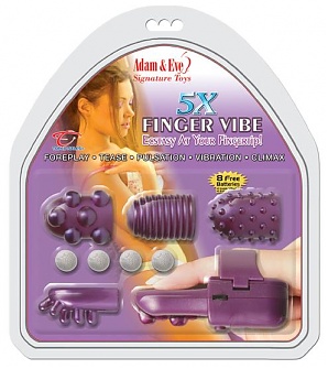 5x Finger Vibe With 4 Pleasure Sleeves