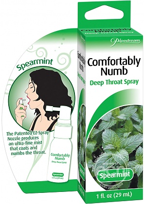 Comfortably Numb Deep Throat Spray Spearmint 1 Ounce