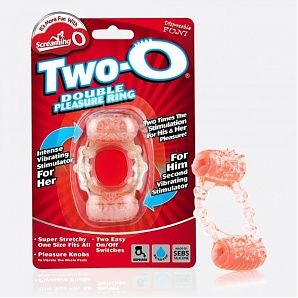 Two O Double Pleasure Silicone Cock Ring Flesh