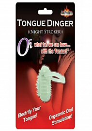 Tongue Dinger Night Stroker Vibrating Silicone Tongue Ring Glow In The Dark (184326.0)