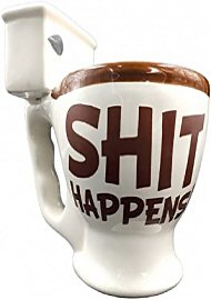 Shit Happens Toilet Coffee Mug With Poop Inside Holds 10 Ounces (60757.4)